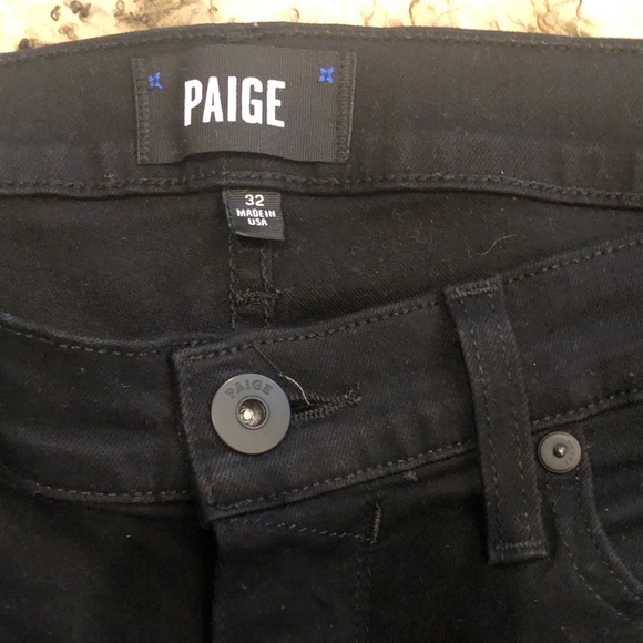 PAIGE. BLACK. DENIM. LENNOX FIT. SIZE 32 - Picture 3 of 4